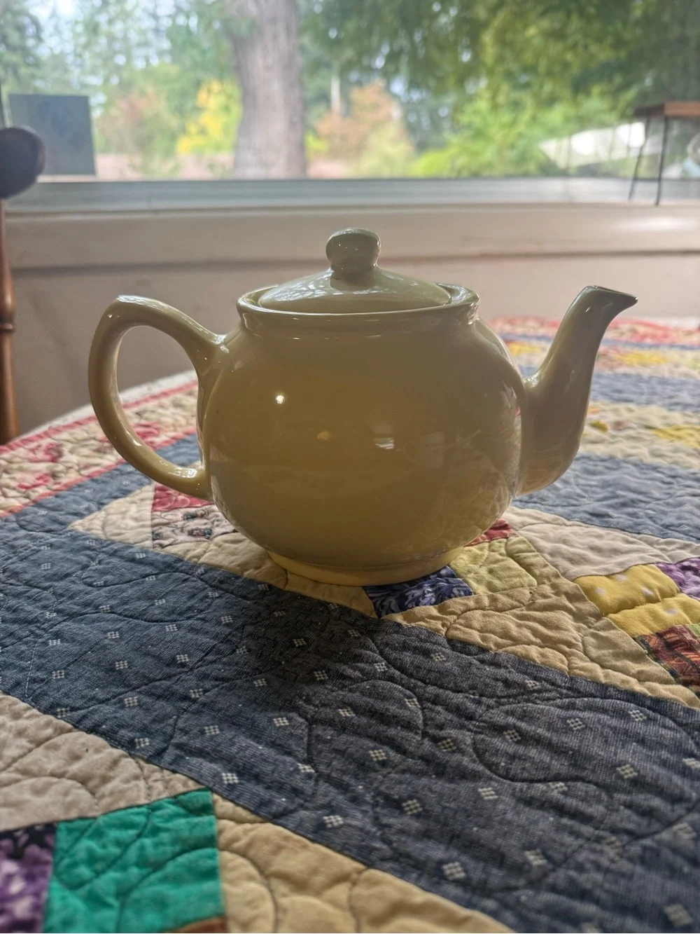 Vintage Price Kensington England Yellow Ceramic Teapot Cottage Kitchen